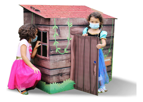 Flink Casita De Cartón Tipo Cabaña Con Personajes Pandilla Titos 120x112x72 Cm