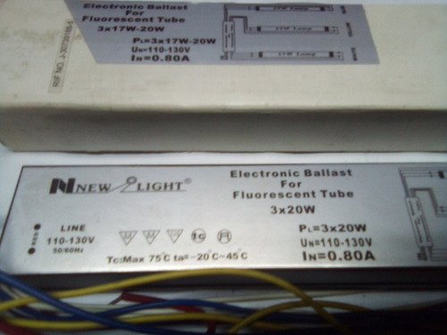 Balasto Electronicos P/ Tubos Fluorecentes 3x20 Watt