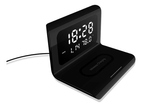 Reloj Temperatura Fecha 10w Carga Rápida Para iPhone