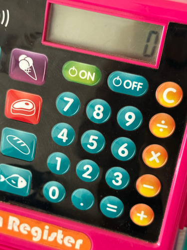 Caja Registradora De Supermercado - Excelente Estado!!! Fucsia (Usado)