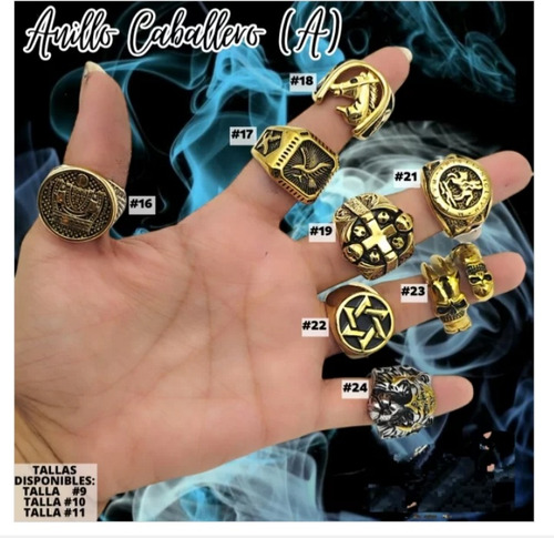 Anillo Caballero San Benito Herradura Calabera Aguila