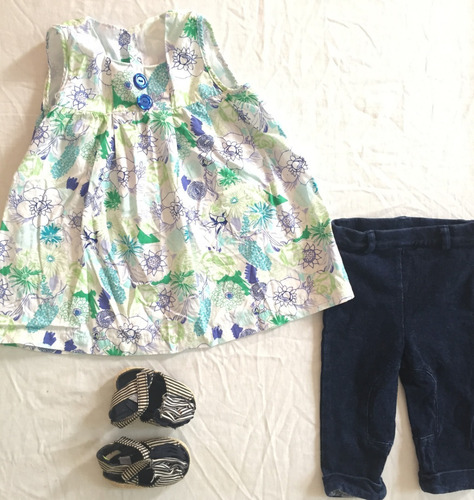 Vestido Con Etampado Floral Para Bebes