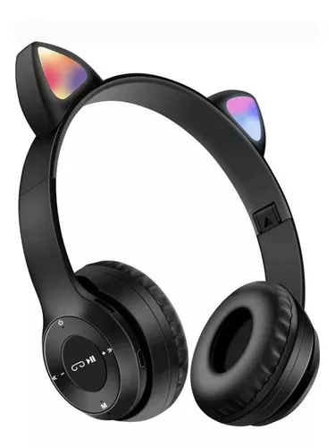 Headset Fone De Ouvido Bluetooth Led Orelha Gato