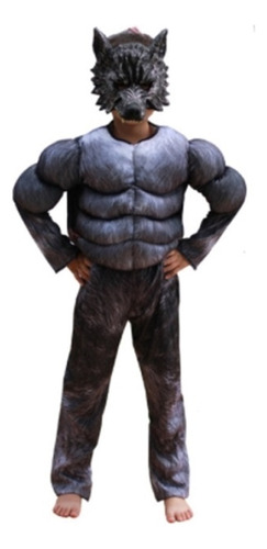 Disfraz De Hombre Lobo 3d De Halloween For Niño Con Máscara