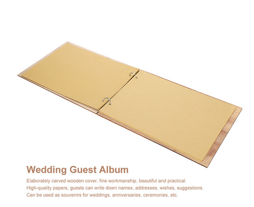Libro De Visitas, Innovador Álbum De Boda De Madera, Artesan