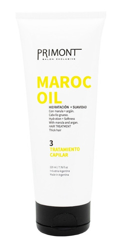 Primont Maroc Oil Mascara Aceite De Argan Nutritiva 220gr