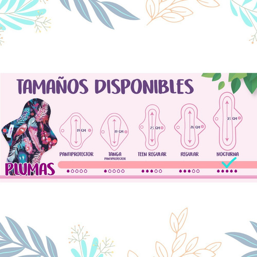 Imagen 8 de 8 de Toalla Femenina Lavable Lubella Nocturna