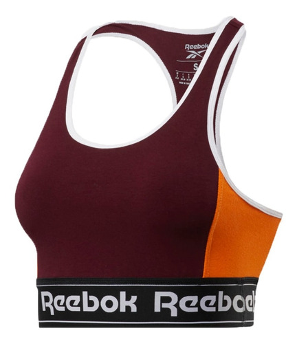 Reebok Top Training Mujer Essentials Linear Logo Bordo Ras