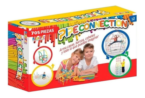 Juego Didactico Construccion Pipe Connection Magnific 705 Pz