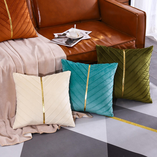 Tosleo Fundas De Almohada De Terciopelo Color Crema, 20 X 20