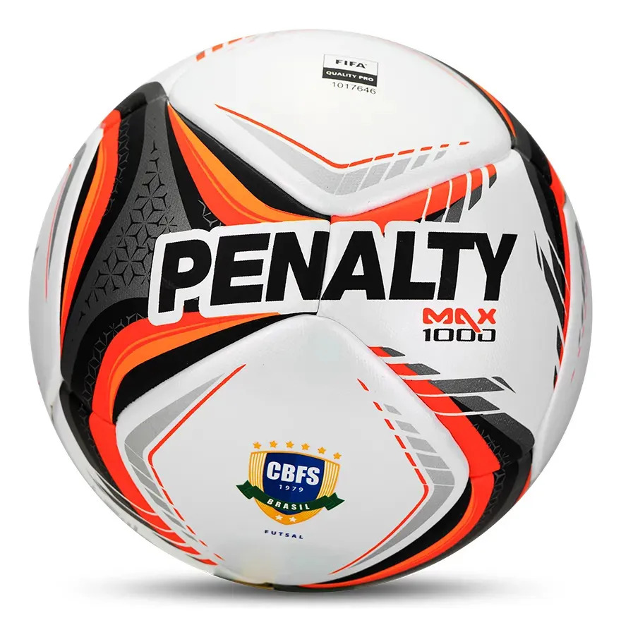 Bola Futsal Penalty Max 1000 Profissional Certificação CBFS e FIFA PRO Máxima performance em Quadra Tamanho Adulto Laminado PU PRO Conforto e Controle de Bola