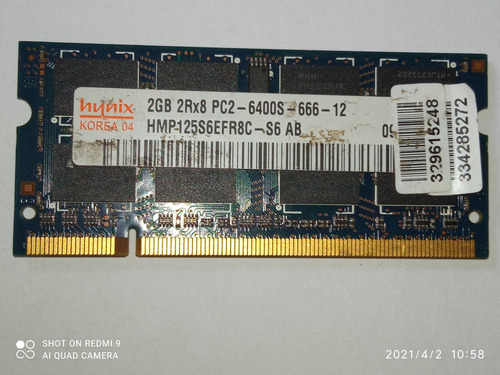 Memória Ddr2 800 Ou 667 Notebook Dell Positivo Acer Lg (Usado)