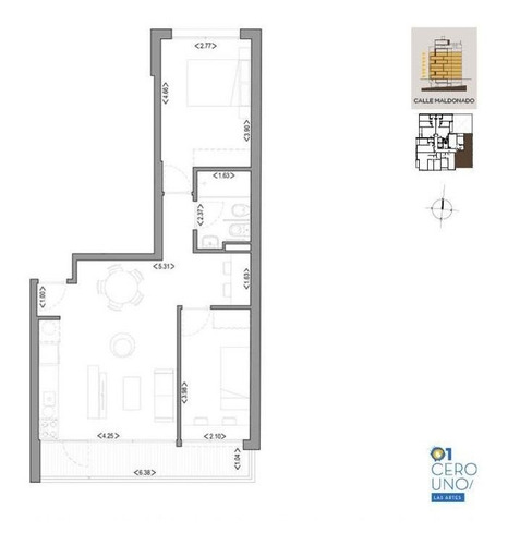 Apartamento De 2 Dormitorios En Maldonado Y Florida