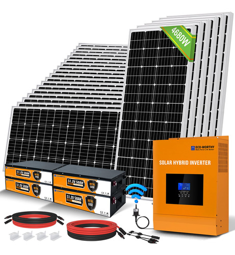 Eco-worthy Kit Completo Energia Solar Para Cobertizo Panel