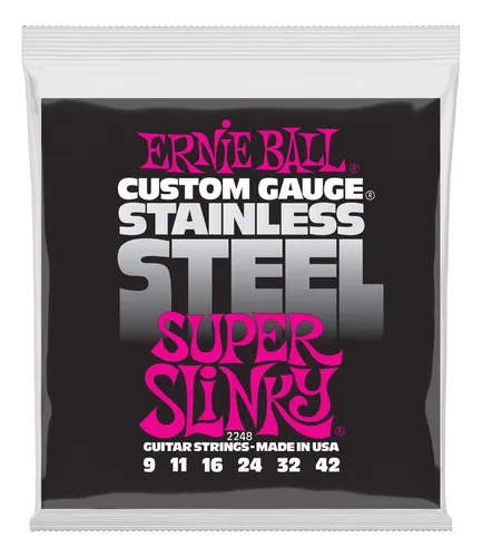 comprar Set De Cuerdas Ernie  Ball Super Slinky Inoxidable 9  42