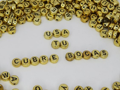 Imagen 8 de 8 de Separador Letra De Acrilico 6mm Bisutería Pulsera 200 Piezas