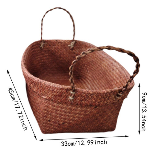 Cesta De Almacenamiento Tejida, Cesta Decorativa, Café