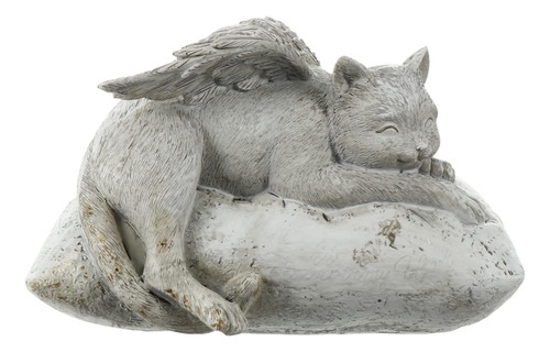 Estatua De Ángel Querubín, Gato Y Mascota