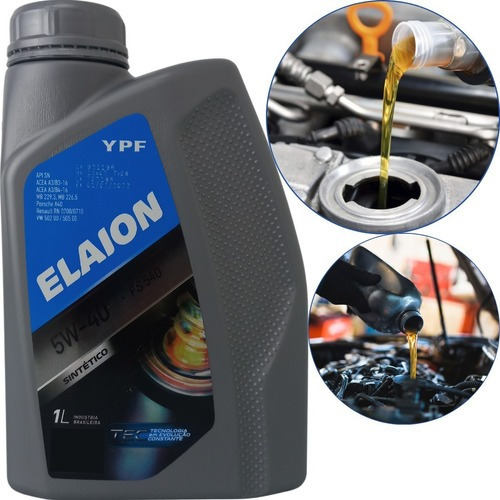 1 Litro Óleo De Motor Sintético 5w40 Sn F540 Ypf Elaion