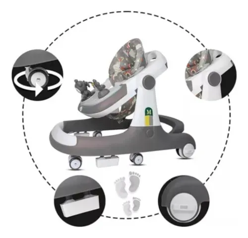 Andadera De Bebé Ajustable Caminadora Multifuncional Unisex