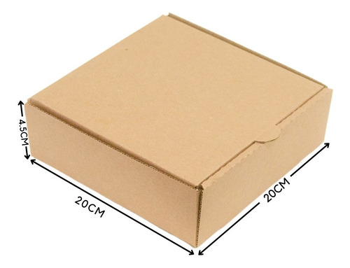 150 Caja Para Pizza Biodegradable 20x20x4.5cms Carton Microc