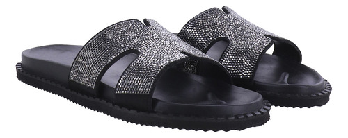 Sandalias Chancla Slip On Confort Banda Gruesa Brillos Aona