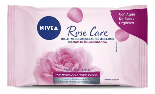 Toallitas Desmaquillantes Nivea Rose Care 25 Unidades