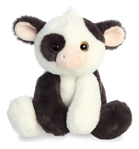 Peluche Aurora Flopsie Vaca Bessie Vaquita Kawaii 30cm Linda Color Blanco/pintito