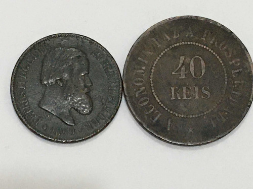 Bronze- 20 Reis 1869 E 40 Reis 1908 - Frete Grátis