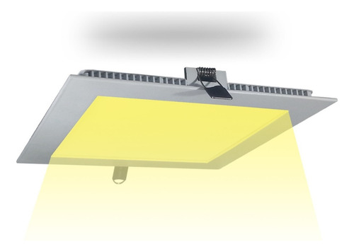 Panel Led 18w Embutir Incrustar Cuadrado 22x22cm Luz Calida Color Blanco