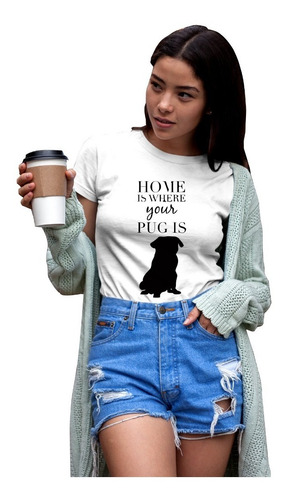 Playeras Al Por Mayor Para Mujer De Pugs Bebe Sublimadas Cle