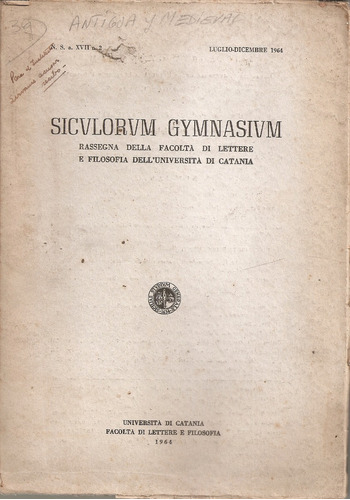 Siculorum Gymnasium Catania 1964