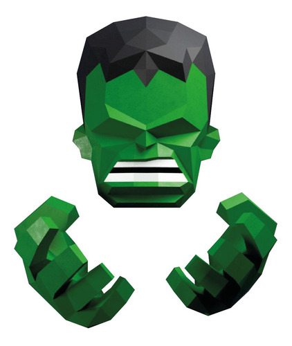 Hulk Pared Para Armar Papercraft Papiroflexia 