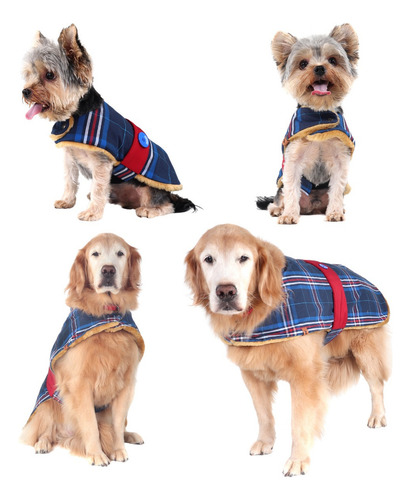 Roupa Capa Alaska Inverno Pet Pelucia Cachorro Poncho Grande Cor 07 - Europa Azul
