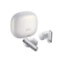 Auriculares QCY MeloBuds N65 ANC Inalámbricos Blanco Bluetooth 6.0 - Cancelación Ruido Adaptativa -60dB, 8 Micrófonos, Audio Espacial, Hi-Res LDAC, IPX5, 50Hs Batería, Control por Gestos