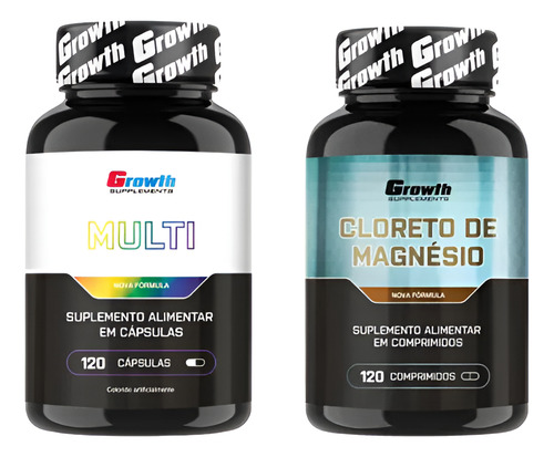 Kit Multivitamínico + Cloreto De Magnésio Promoção - Growth