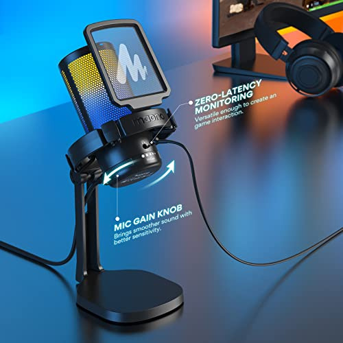 Micrófono De Juego Usb Pc, Micrófono De Condensador C...