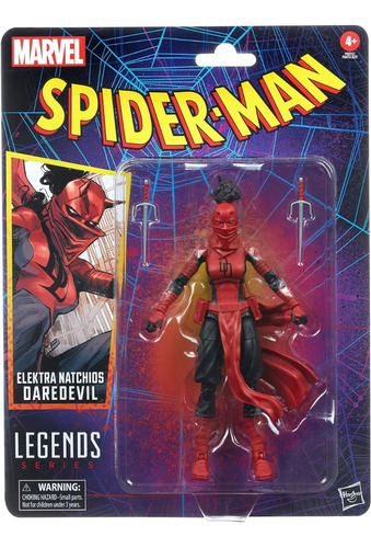 Figura Elektra Daredevil Spiderman Marvel Legends Retro 2023