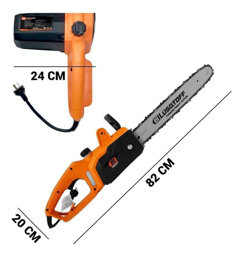 Electrosierra Motosierra Lusqtoff 2000w Espada 40cm Esl2000-8 Color Anaranjado