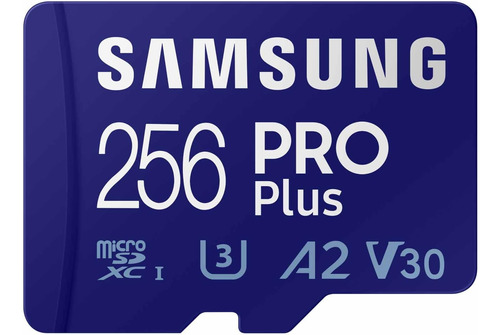 Tarjeta Memoria Microsd Samsung Pro Plus 256 Gb + Adaptador 