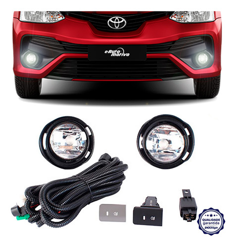 Kit Farol De Milha Toyota Etios (2012/2013) Sem Moldura