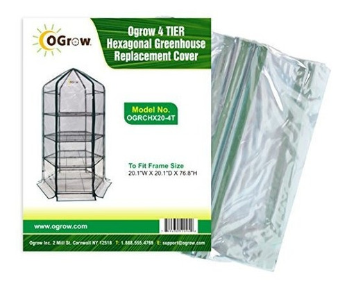 Ogrow 6 Tier 12 Shelf Greenhouse Reemplazo Cubierta - A Tama