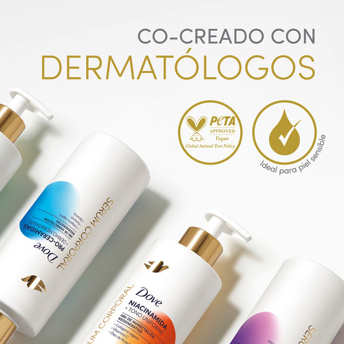 Dove Sérum Corporal Pro-Retinol reafirmante, para piel sin firmeza, reafirma y recupera la elasticidad y humectación de la piel