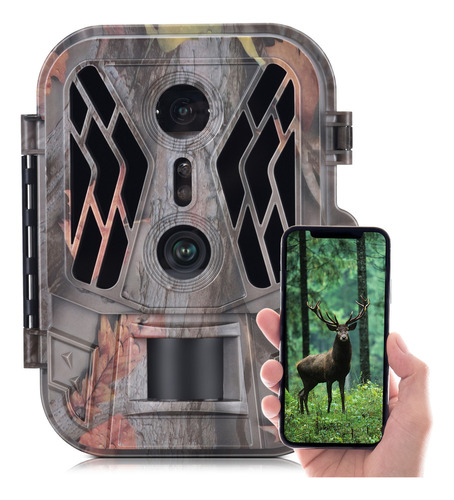. Cámara De Rastreo De Doble Lente, 36mp, 4k, Activada Por