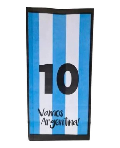 Bolsita De Papel Argentina Celeste Blanco 10 Candy Bar X10 