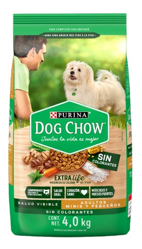 Alimento Dog Chow Salud Visible Sin Colorantes para perro adulto de raza  mini y pequeña sabor mix en bolsa de 4kg