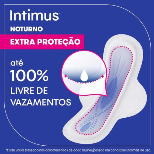 Absorvente Noturno Cobertura Seca 30 Und Intimus
