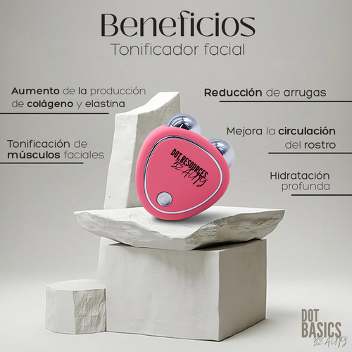 Tonificador Facial De Microcorriente 3 Niveles Recargable Blanco