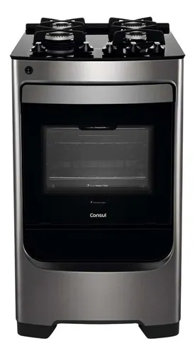 Fogão Consul 4 Bocas Inox Mesa de Vidro CFO4VAR