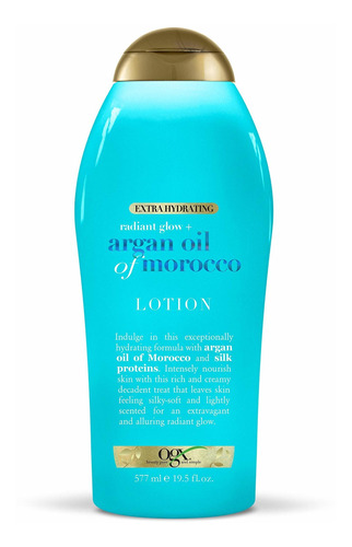 Ogx Radiant Glow + Aceite De Argán De Marruecos Loción Corpo